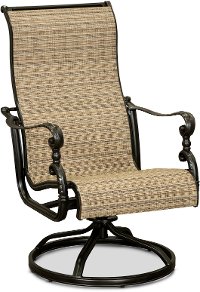 Cinnamon Sling Swivel Patio Chair - Montreal