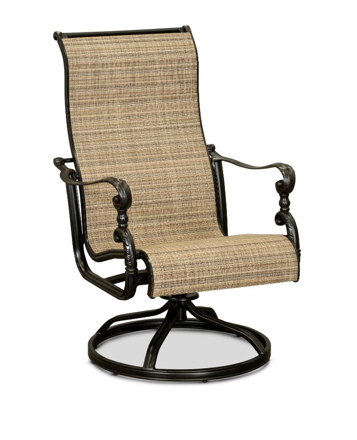 Cinnamon Sling Swivel Patio Chair - Montreal