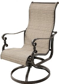 Cinnamon Sling Swivel Patio Chair - Montreal-2