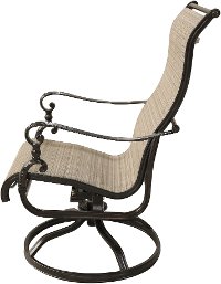 Cinnamon Sling Swivel Patio Chair - Montreal-3