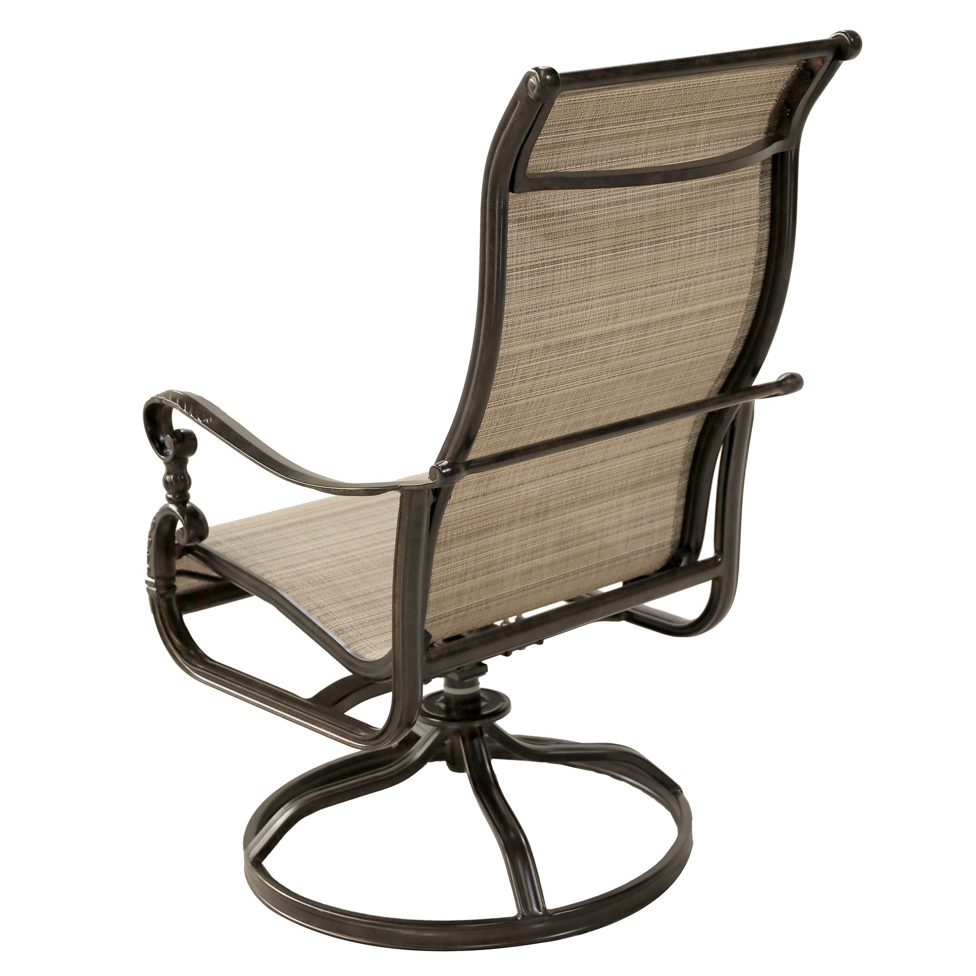 Cinnamon Sling Swivel Patio Chair - Montreal-4