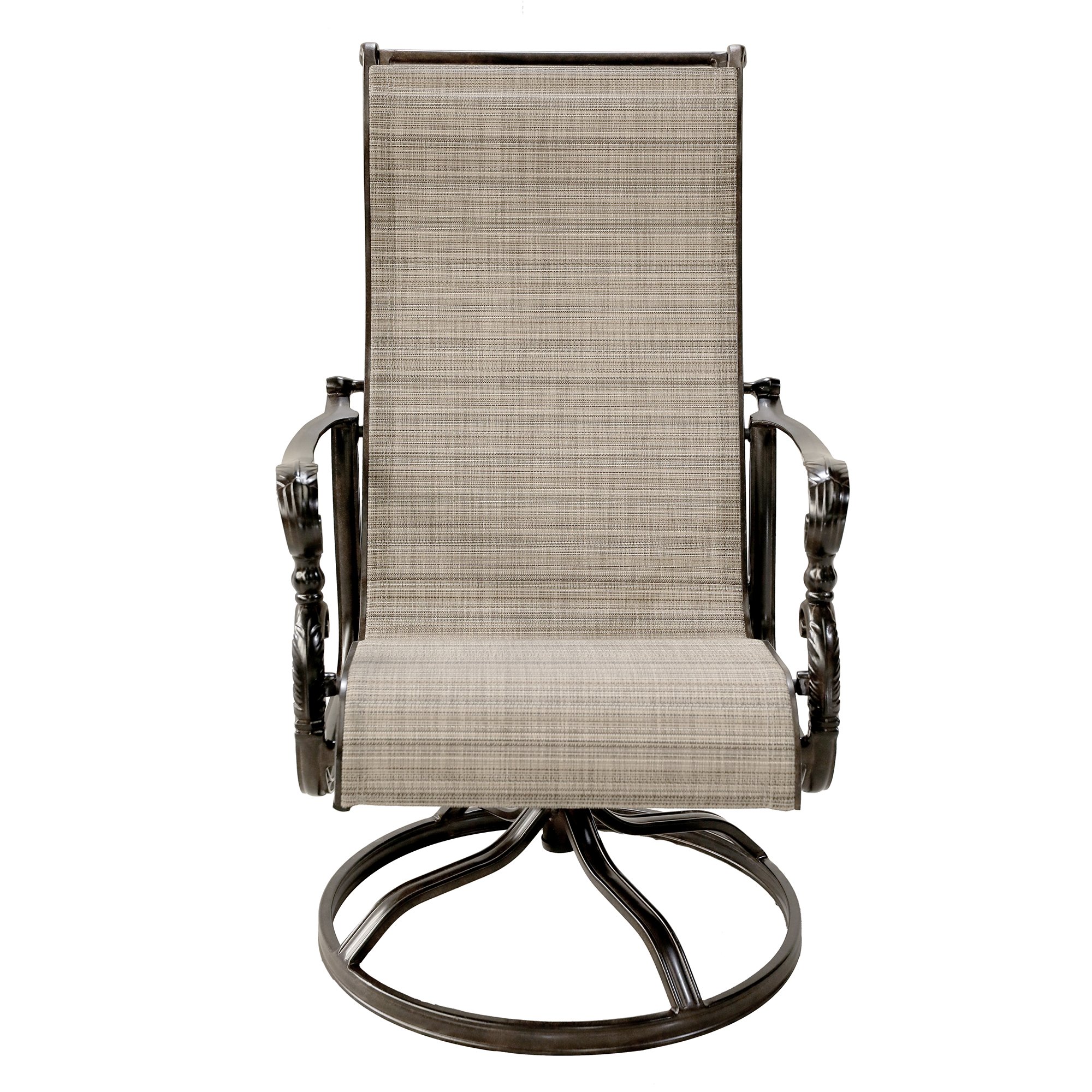 Cinnamon Sling Swivel Patio Chair - Montreal-6