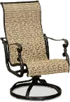 Montreal Cinnamon Sling Swivel Patio Chair