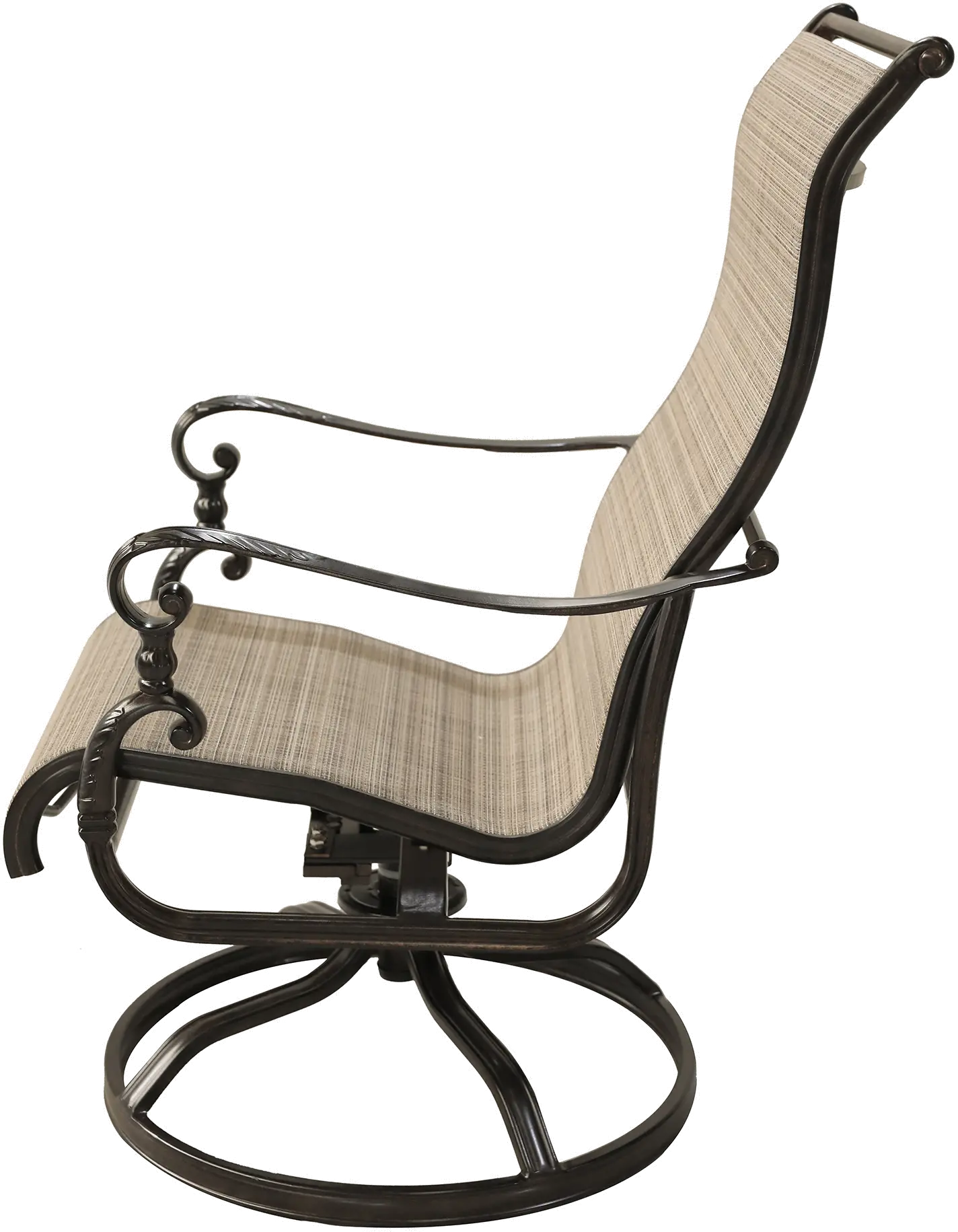 Montreal Cinnamon Sling Swivel Patio Chair-3
