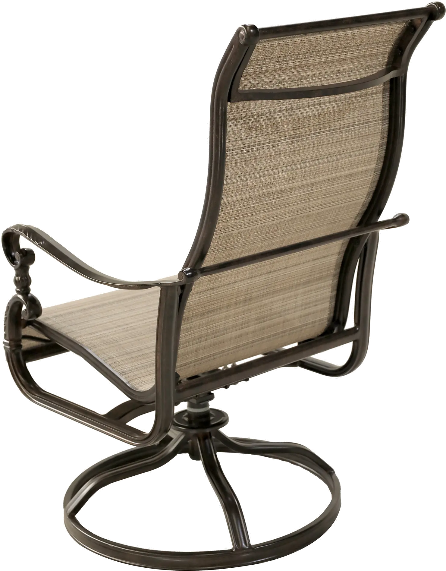 Montreal Cinnamon Sling Swivel Patio Chair-4