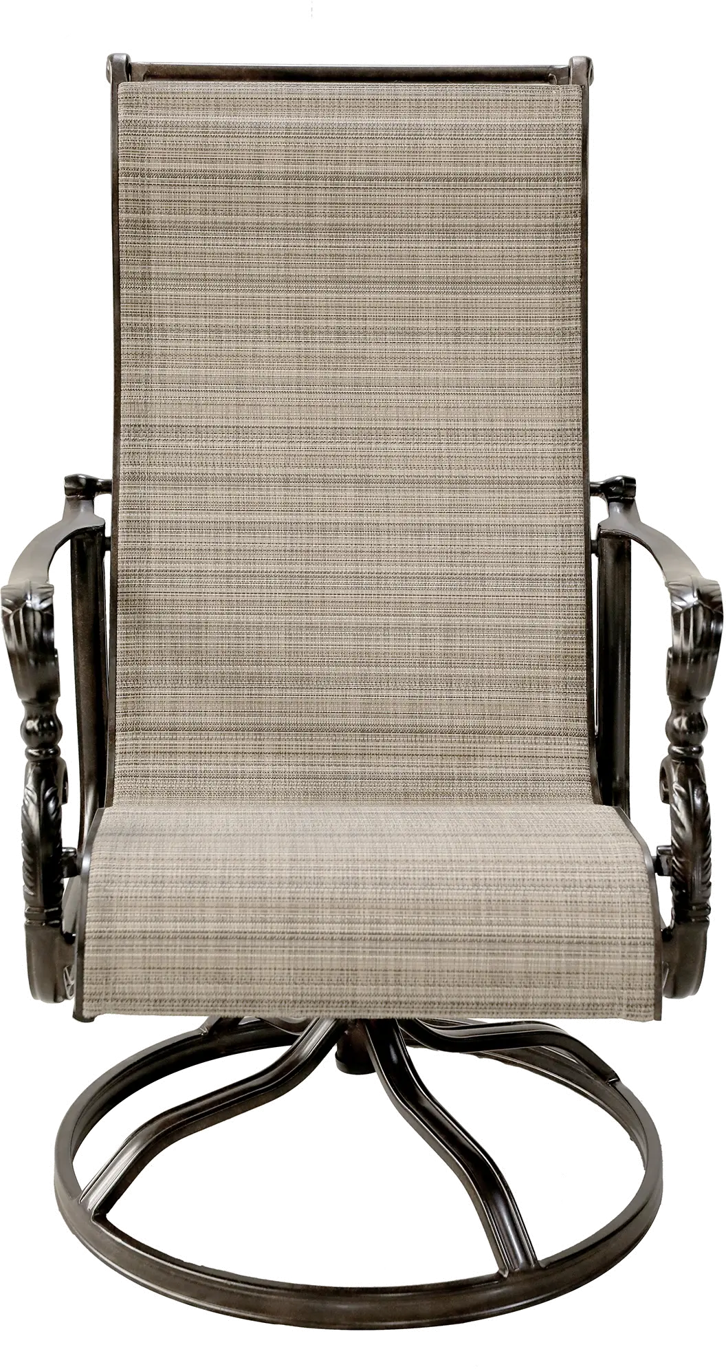 Montreal Cinnamon Sling Swivel Patio Chair-6