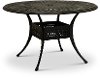 Traditional 48 Inch Round Metal Patio Table - Montreal
