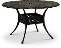 Traditional 48 Inch Round Metal Patio Table - Montreal