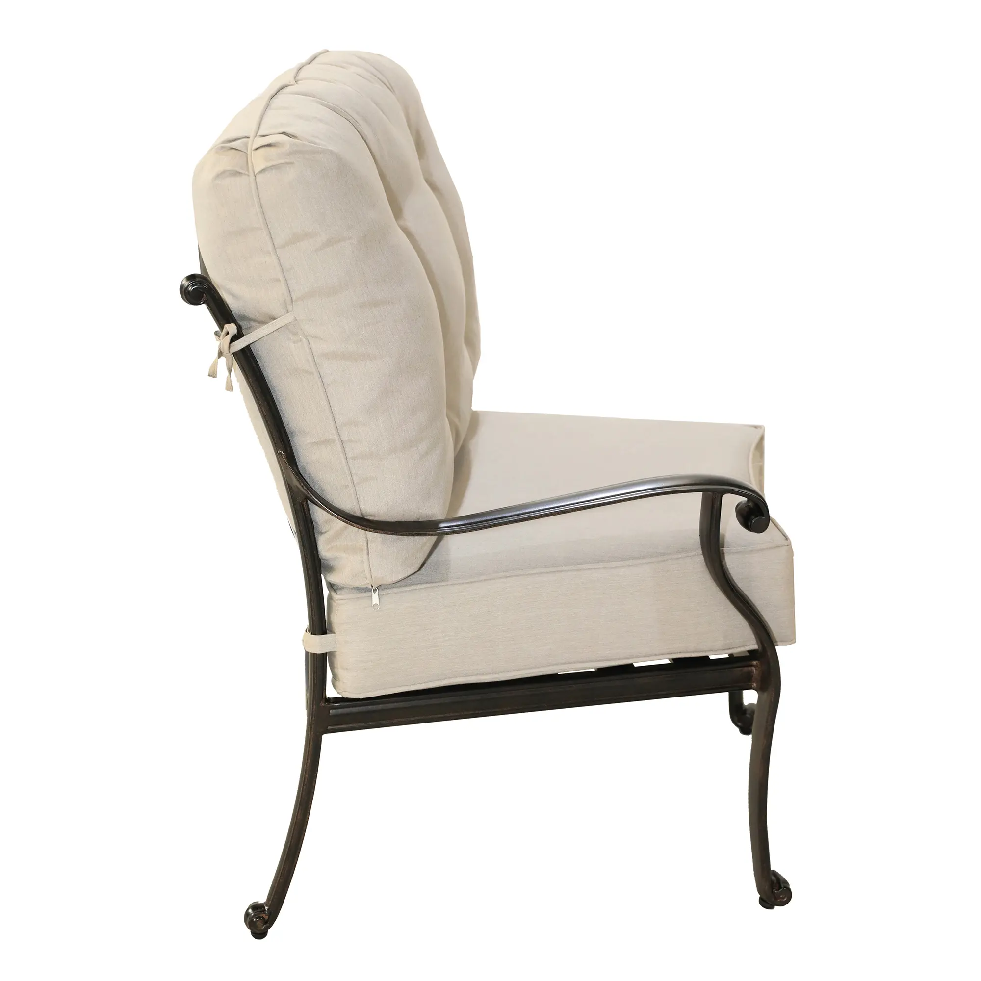 Taupe Left Facing Patio Chair - Montreal-2