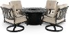Traditional 5 Piece Chat Height Fire Pit - Montreal