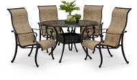 Traditional 5 Piece Patio Set with Sling Chairs - Montreal-2