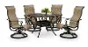 Traditional 5 Piece Round Patio Set - Montreal