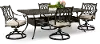 Montreal Traditional Swivel 5 Piece Patio Set
