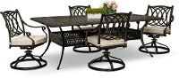 Traditional Swivel 5 Piece Patio Set - Montreal