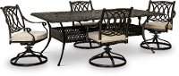 Traditional Swivel 5 Piece Patio Set - Montreal-2