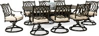 9 Piece Patio Table with Swivel Chairs - Montreal