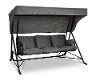 Black 3 Seater Deluxe Swing