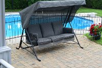 Black 3 Seater Deluxe Swing-2