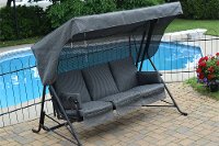 Black 3 Seater Deluxe Swing-3