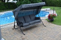Black 3 Seater Deluxe Swing-6