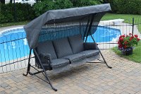 Black 3 Seater Deluxe Swing-7