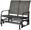 Dark Chocolate Brown Patio Love Seat Glider