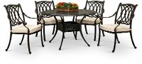 5 Piece Patio Dining Set with 4 Armchairs - Montreal
