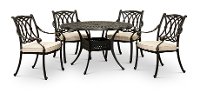 5 Piece Patio Dining Set with 4 Armchairs - Montreal-2