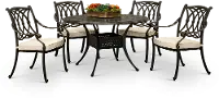 Montreal 5 Piece Patio Dining Set with 4 Armchairs