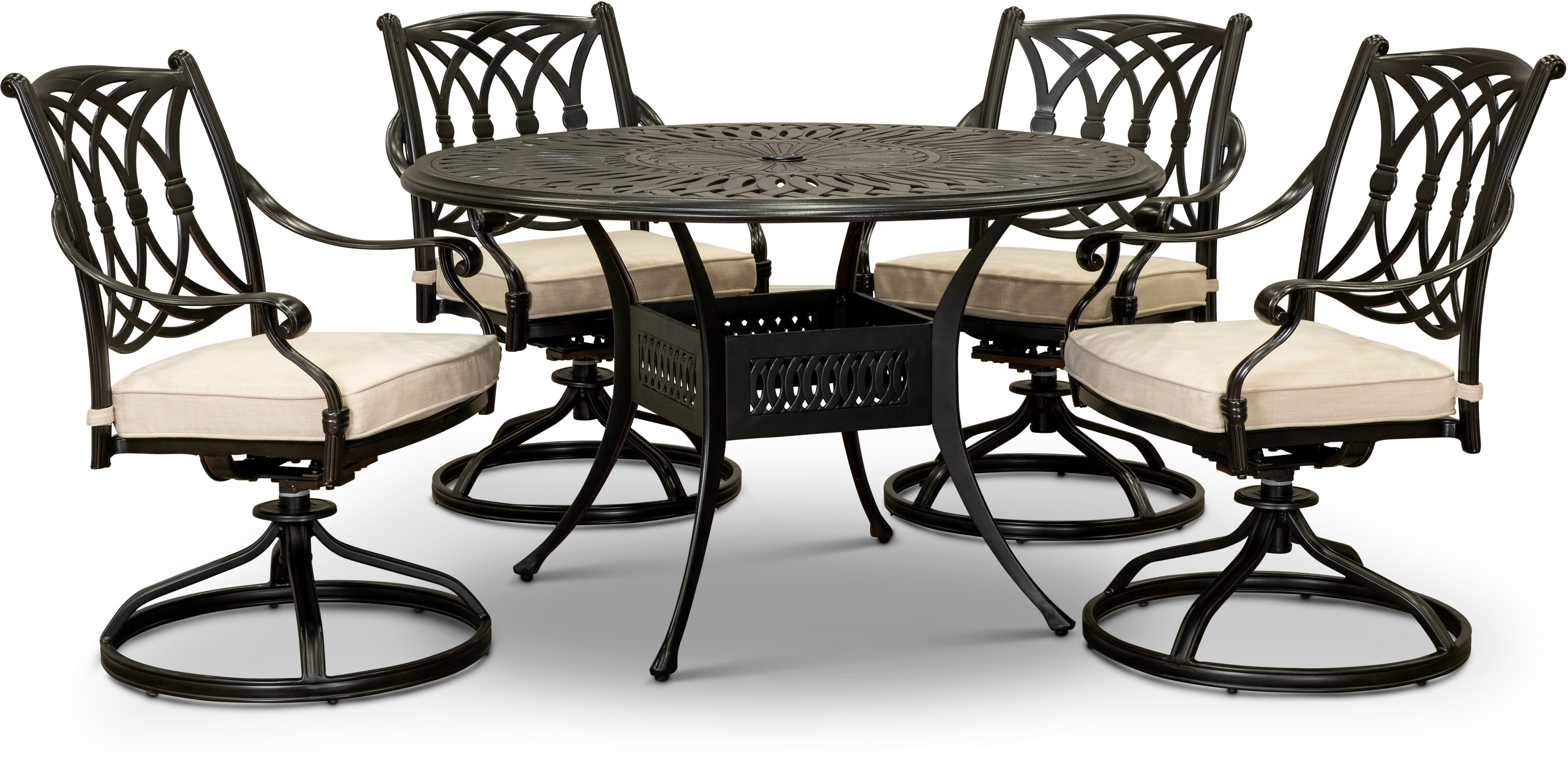5 Piece Round Patio Set - Montreal-1