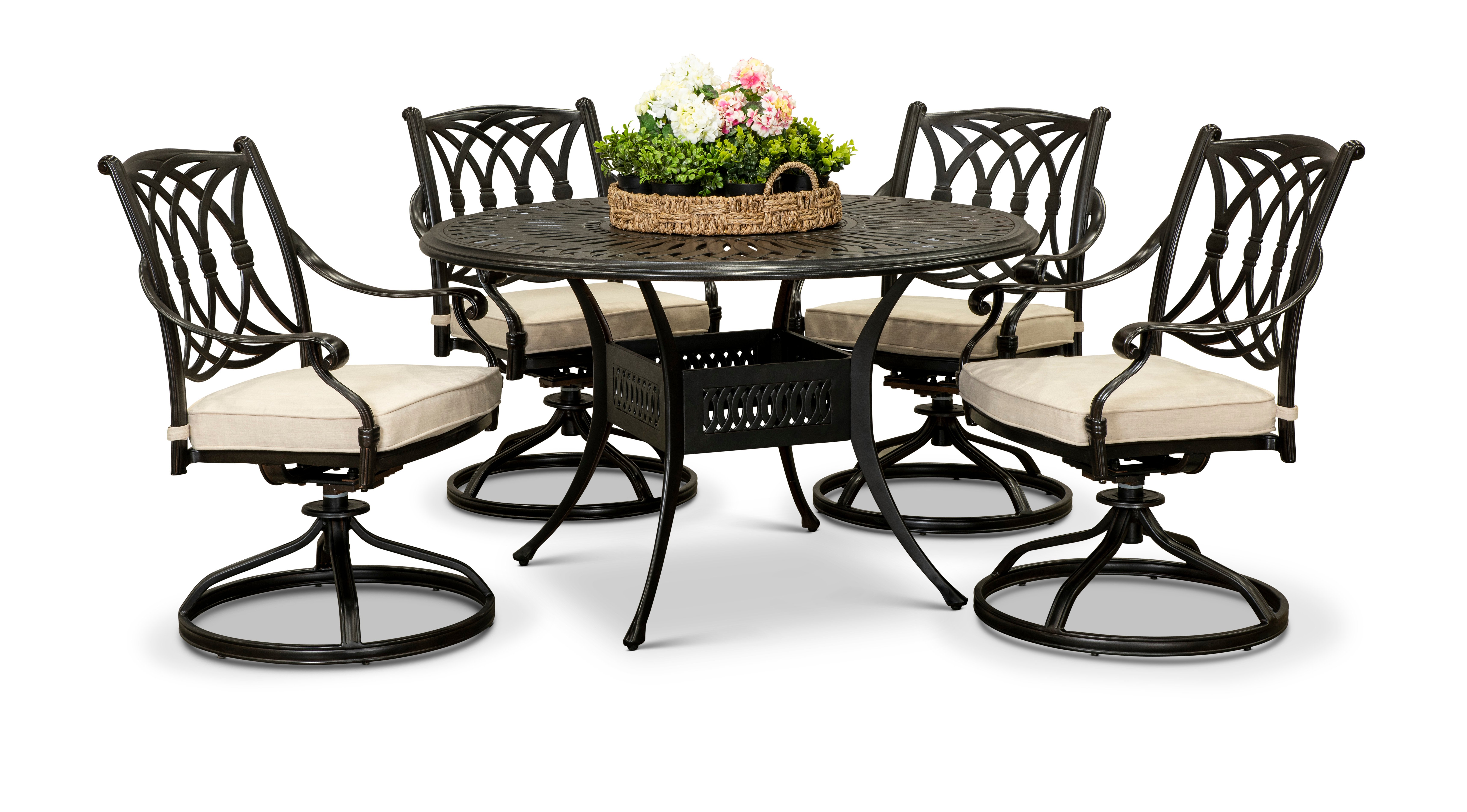 5 Piece Round Patio Set - Montreal-3