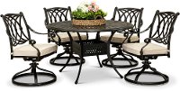 5 Piece Round Patio Set - Montreal-3