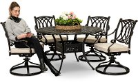 5 Piece Round Patio Set - Montreal-4