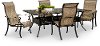 5 Piece Patio Set with Rectangular Patio Table - Montreal