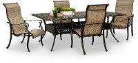 5 Piece Patio Set with Rectangular Patio Table - Montreal