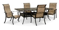 5 Piece Patio Set with Rectangular Patio Table - Montreal-2