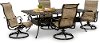 5 Piece Patio Dining Set with 4 Swivel Chairs - Montreal