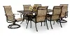 Traditional Metal 7 Piece Patio Table Set - Montreal