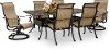 Traditional Metal 7 Piece Patio Table Set - Montreal