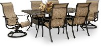 Traditional Metal 7 Piece Patio Table Set - Montreal