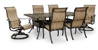 Traditional Metal 7 Piece Patio Table Set - Montreal-2