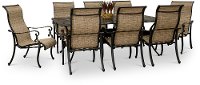 9 Piece Patio Dining Set with 8 sling chairs - Montreal