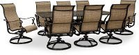 9 Piece Swivel Chair Patio Dining Set - Montreal-2