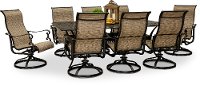 9 Piece Swivel Chair Patio Dining Set - Montreal-3