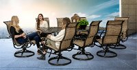 9 Piece Swivel Chair Patio Dining Set - Montreal-4