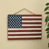 20 Inch American Flag Wooden Wall Decor