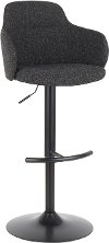 BS-BOYNEUP-BKDGY Black and Gray Adjustable Bar Stool - Boyne