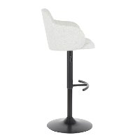BS-BOYNEUP-BKLGY Light Gray and Black Adjustable Bar Stool - Boyne-2