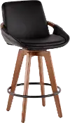 B26-COSMO WL+BK Cosmo Black and Brown Counter Height Stool