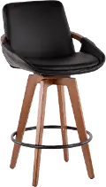 B26-COSMO WL+BK Cosmo Black and Brown Counter Height Stool